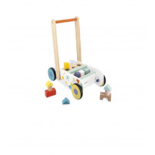 Janod - Chariot de marche Cubes en bois Pure