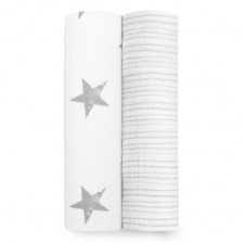 Aden + Anais - Couvertures d'emmaillotage classiques en mousseline (paquet de 2)