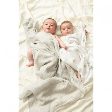 Aden + Anais - Couvertures d'emmaillotage classiques en mousseline (paquet de 2)