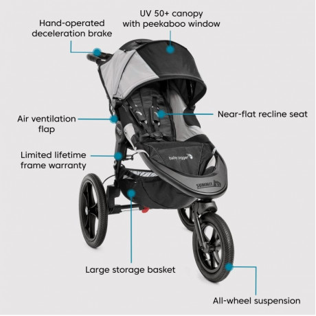 Baby Jogger - Poussette Summit X3 - Midnight Black