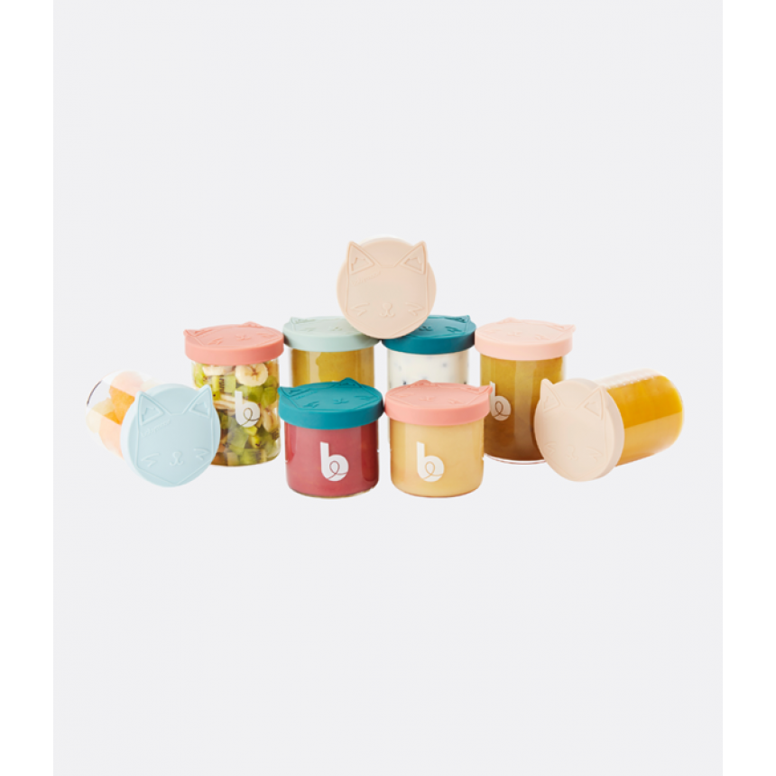 BabyMoov - Isy Bowls - Kit de contenants alimentaires en verre borosilicate