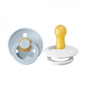 BIBS - Color Pacifier 0-6M (2pk) Baby Blue/White