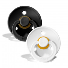 BIBS - Color Pacifier 0-6M (2pk) Black/White