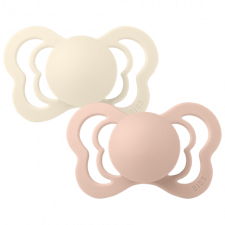 BIBS - Couture Pacifiers 2pk 0-6M - Ivory/Blush
