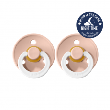 BIBS - Glow In The Dark Pacifier 0-6M (2pk) Ivory Night