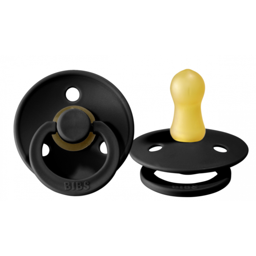 BIBS - Color Pacifier 0-6M (2pk) Black
