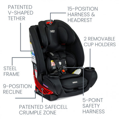 Britax - One4Life Siège d'auto convertible - Onyx