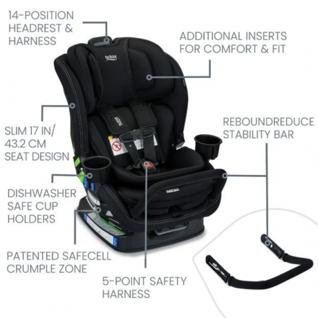 Britax - Poplar S Siège d'Auto Convertible - Onyx