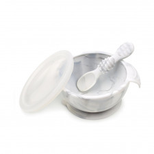 Bumkins - Silicone First Feeding Set - Marble