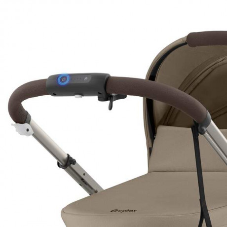 Cybex - Poussette e-Gazelle S -Almond Beige (Cadre Taupe)