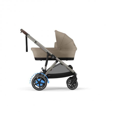 Cybex - Poussette e-Gazelle S -Almond Beige (Cadre Taupe)