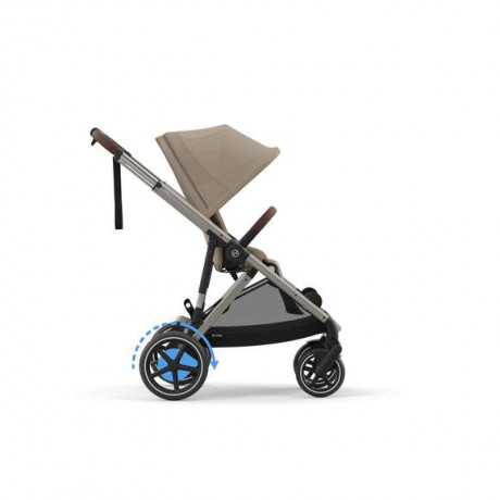 Cybex - Poussette e-Gazelle S -Almond Beige (Cadre Taupe)