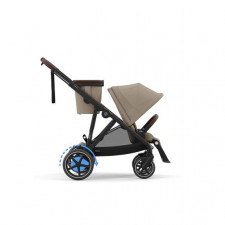 Cybex - Poussette e-Gazelle S -Almond Beige (Cadre Noir)