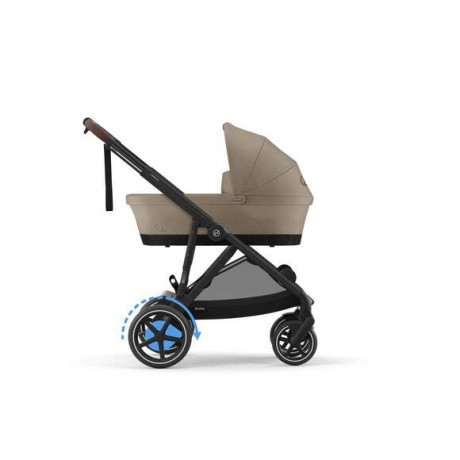 Cybex - Poussette e-Gazelle S -Almond Beige (Cadre Noir)