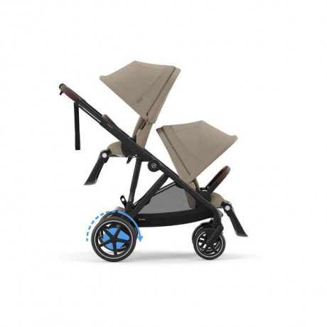 Cybex - Poussette e-Gazelle S -Almond Beige (Cadre Noir)