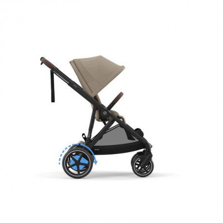 Cybex - Poussette e-Gazelle S -Almond Beige (Cadre Noir)