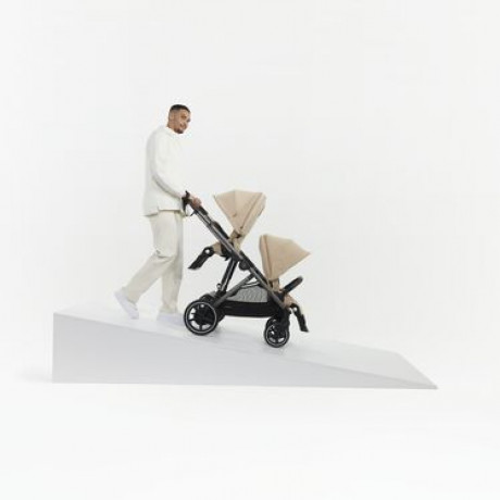Cybex - Poussette e-Gazelle S -Almond Beige (Cadre Taupe)
