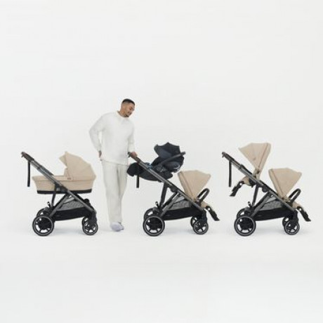 Cybex - Poussette e-Gazelle S -Almond Beige (Cadre Taupe)