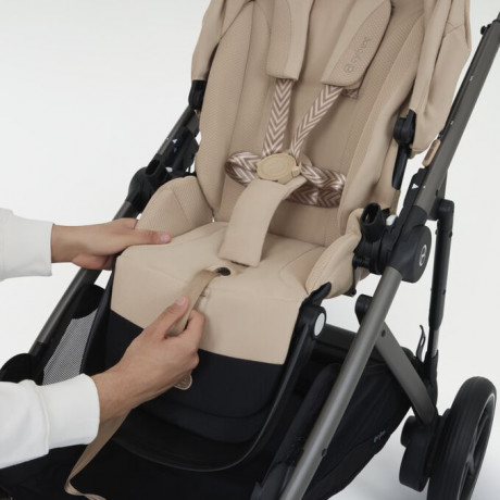 Cybex - Poussette e-Gazelle S -Almond Beige (Cadre Taupe)