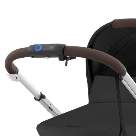 Cybex - Poussette e-Gazelle S - Moon Black (Cadre Argenté)