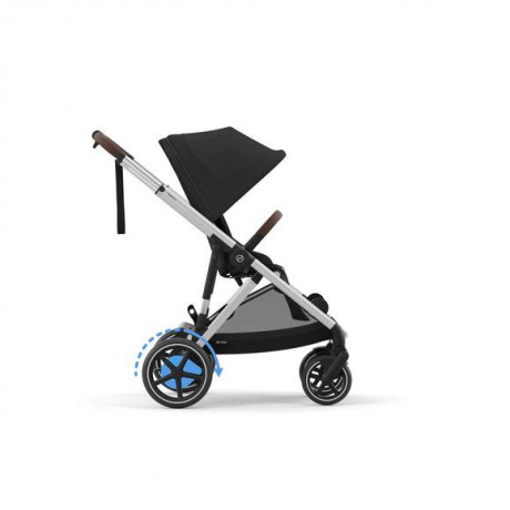 Cybex - Poussette e-Gazelle S - Moon Black (Cadre Argenté)