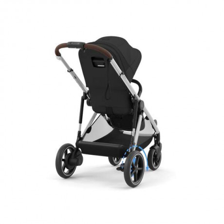 Cybex - Poussette e-Gazelle S - Moon Black (Cadre Argenté)