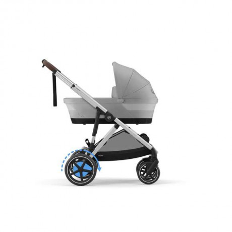 Cybex - Poussette e-Gazelle S - Stone Grey (Cadre Argenté)