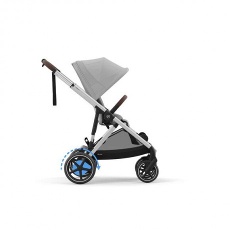 Cybex - Poussette e-Gazelle S - Stone Grey (Cadre Argenté)