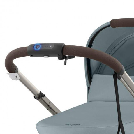 Cybex - Poussette e-Gazelle S - Stormy Blue (Cadre Taupe)