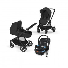 Cybex - EOS Travel System with Aton 2 - Moon Black with Black Frame