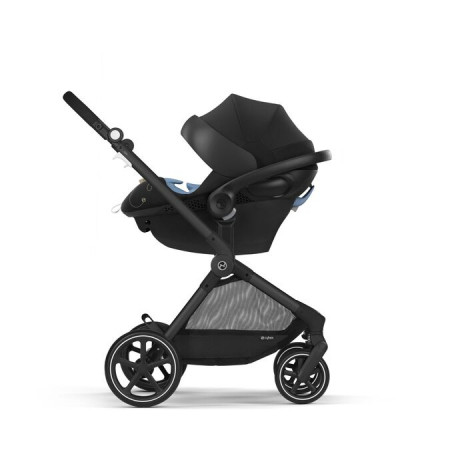 Cybex - Système de voyage EOS avec Aton 2 - Moon Black avec chassis noir