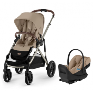 Cybex - Système de voyage Gazelle & Cloud G Pro - Almond Beige (Cadre Taupe)
