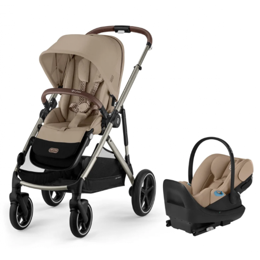 Cybex - Système de voyage Gazelle & Cloud G Pro - Almond Beige (Cadre Taupe)