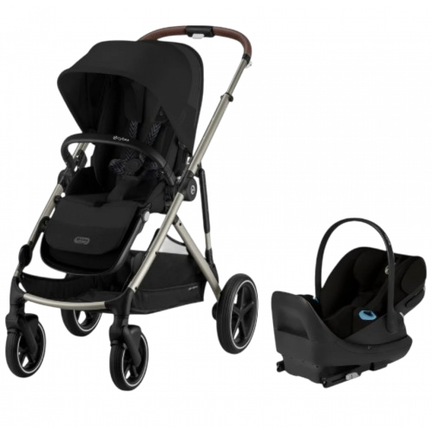 Cybex - Système de voyage Gazelle & Cloud G Pro - Moon Black (Cadre Taupe)