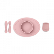 EzPz - Premier ensemble repas silicone - Rose