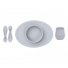 EzPz - Premier ensemble repas silicone - Gris