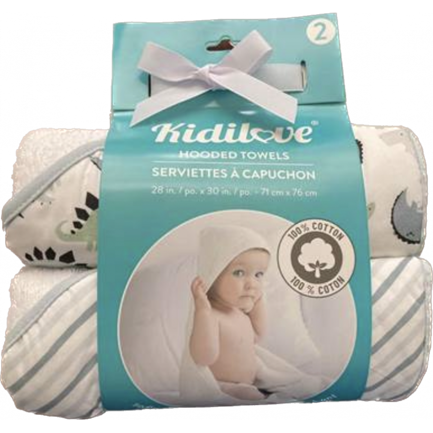 Kidi Love - Serviettes à capuchon (2pk) - Bleu