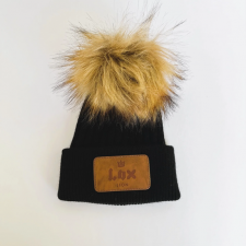 LOX Lion - Angora Patch Winter Hat (2-5Y) - Black