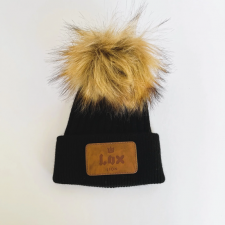 LOX Lion - Tuque d'hiver Angora Patch (0-12M) - Noir