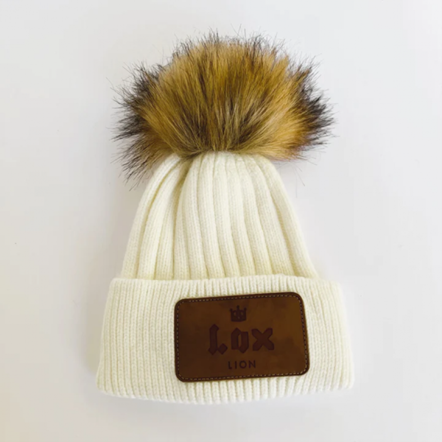 LOX Lion - Tuque d'hiver Angora Patch (0-12M) - Crème