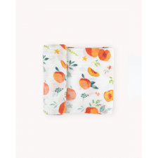 Little Unicorn - Cotton Muslin Swaddle - Orange Peaches