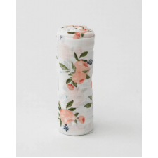 Little Unicorn - Cotton Muslin Swaddle - Watercolor Roses