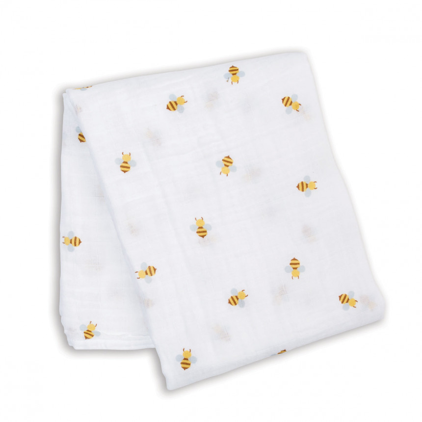 Lulujo - Couverture en mousseline de coton - Abeilles