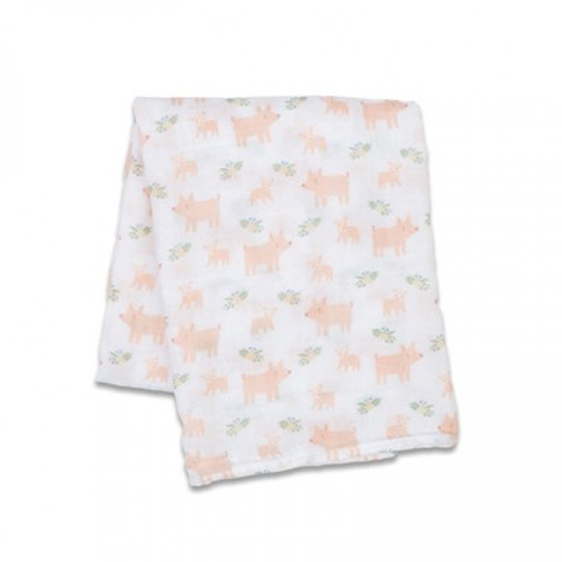 Lulujo - Couverture en mousseline de coton - Piggy