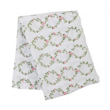 Lulujo - Couverture en mousseline de coton - Rose Trellis