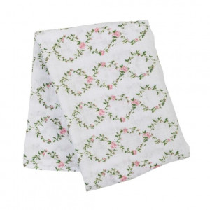 Lulujo - Couverture en mousseline de coton - Rose Trellis