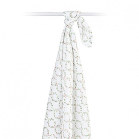 Lulujo - Couverture en mousseline de coton - Rose Trellis