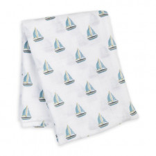 Lulujo - Couverture en mousseline de coton - Voiliers