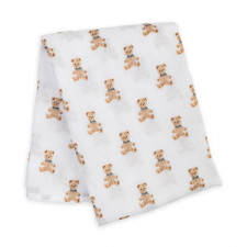 Lulujo - Couverture en mousseline de coton - Ours vintage