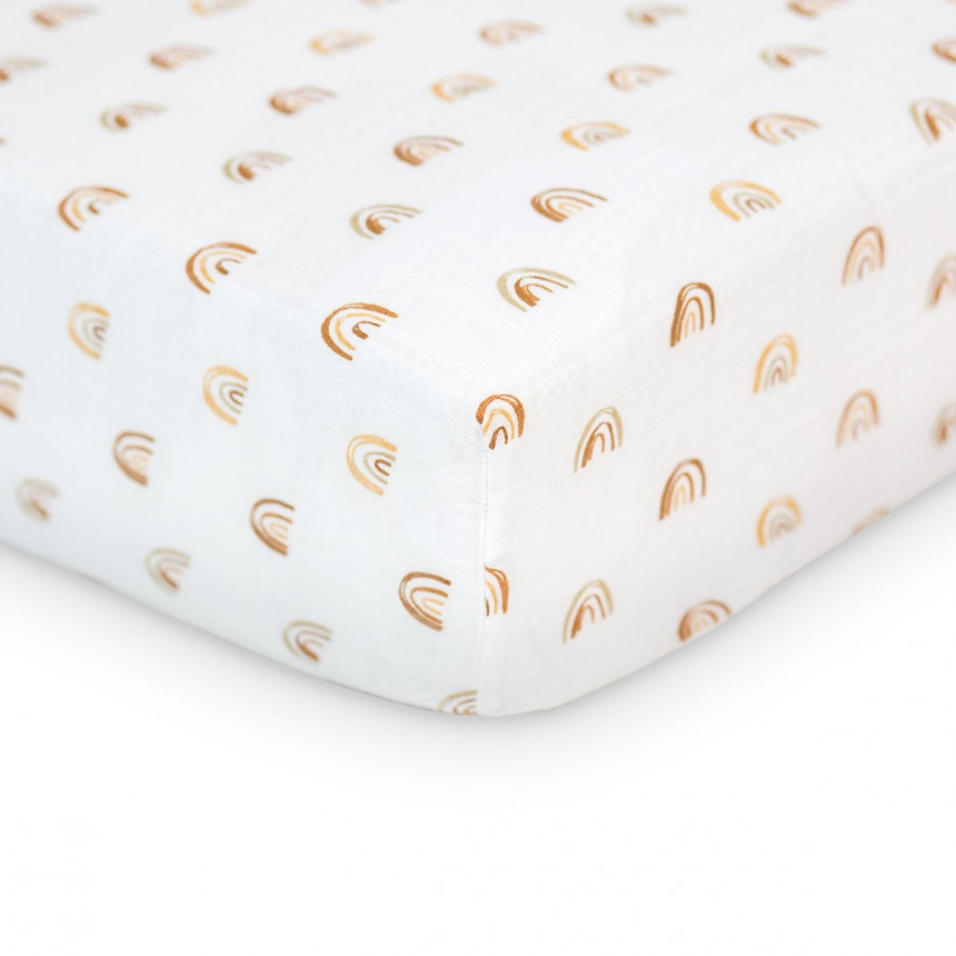 Lulujo - Drap contour en mousseline - Arc-en-ciel